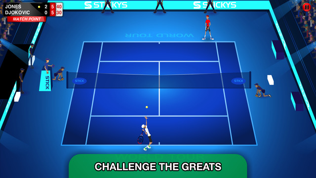 火柴人网球巡回赛iOS版游戏截图2