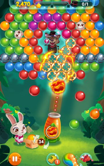 兔子泡泡龙ios版游戏截图2