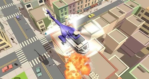 块状直升机SOS救援中文版游戏截图1