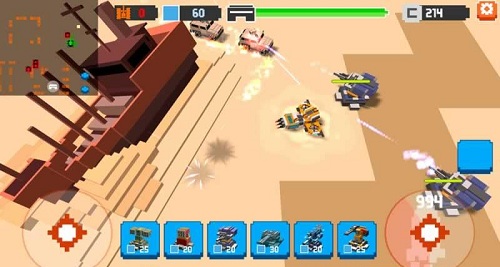 像素坦克塔防战争安卓版游戏截图2