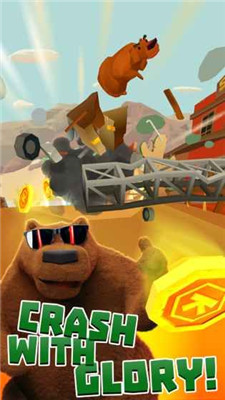 棕熊森林跑酷安卓版游戏截图2