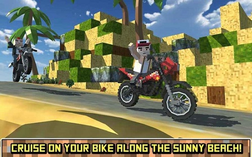 像素摩托自行车夏日微风安卓版游戏截图1