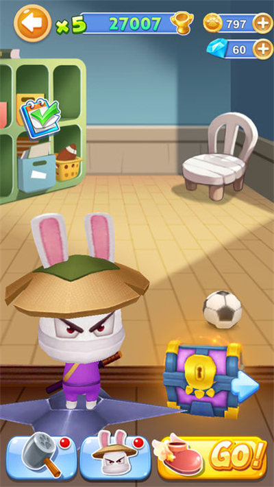 忍者兔跑酷安卓版游戏截图5