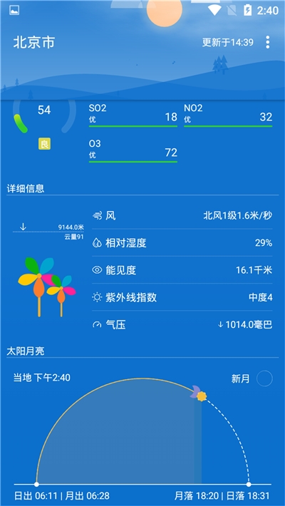 YU青蓝天气app