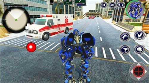未来警察机器人飞鹰3D游戏截图2